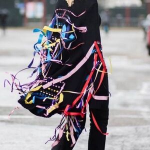 ✨ PREEN LINE by Thornton Bregazzi Black Ribbon Statement Cardigan – Size S